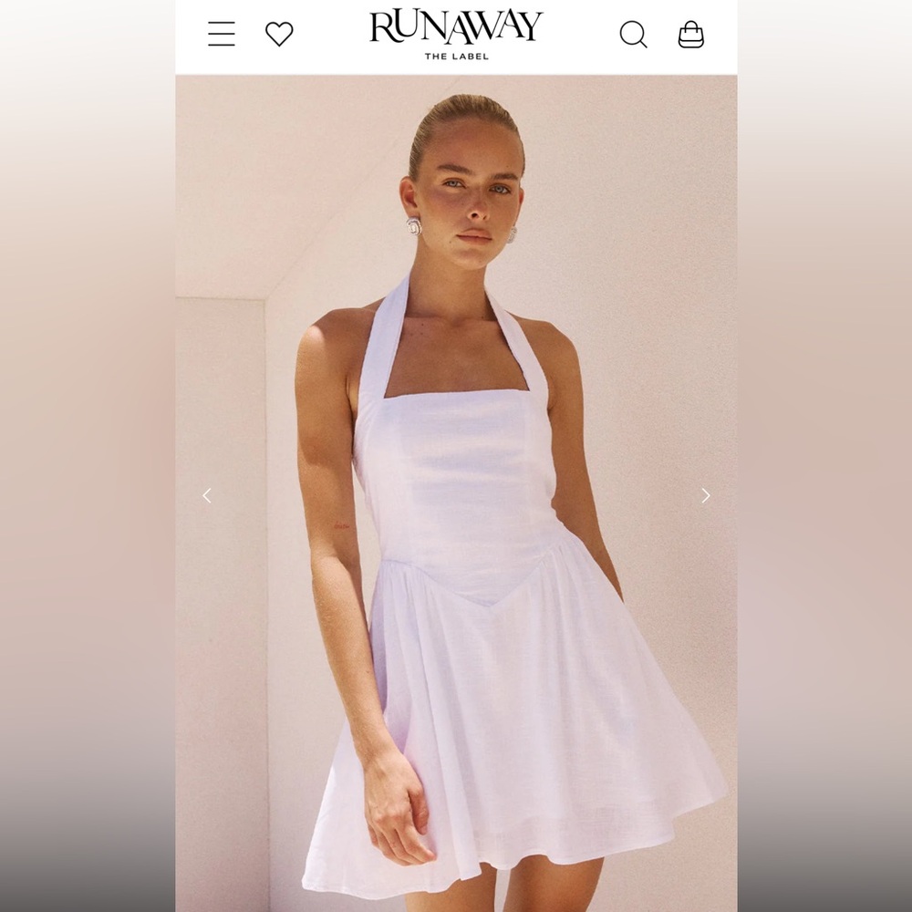 Elegant White Halter Dress